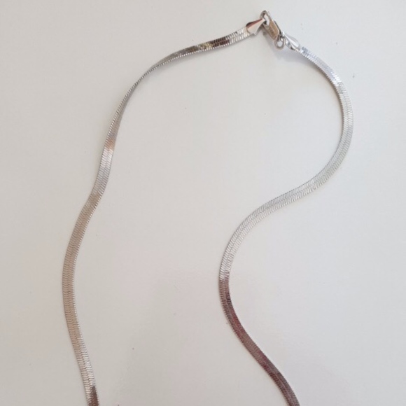 Sterling Silver Flat Snake Chain 18 inch Necklace - Picture 6 of 8